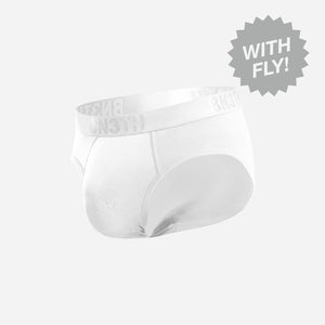 Classic Icon Brief With Fly: White