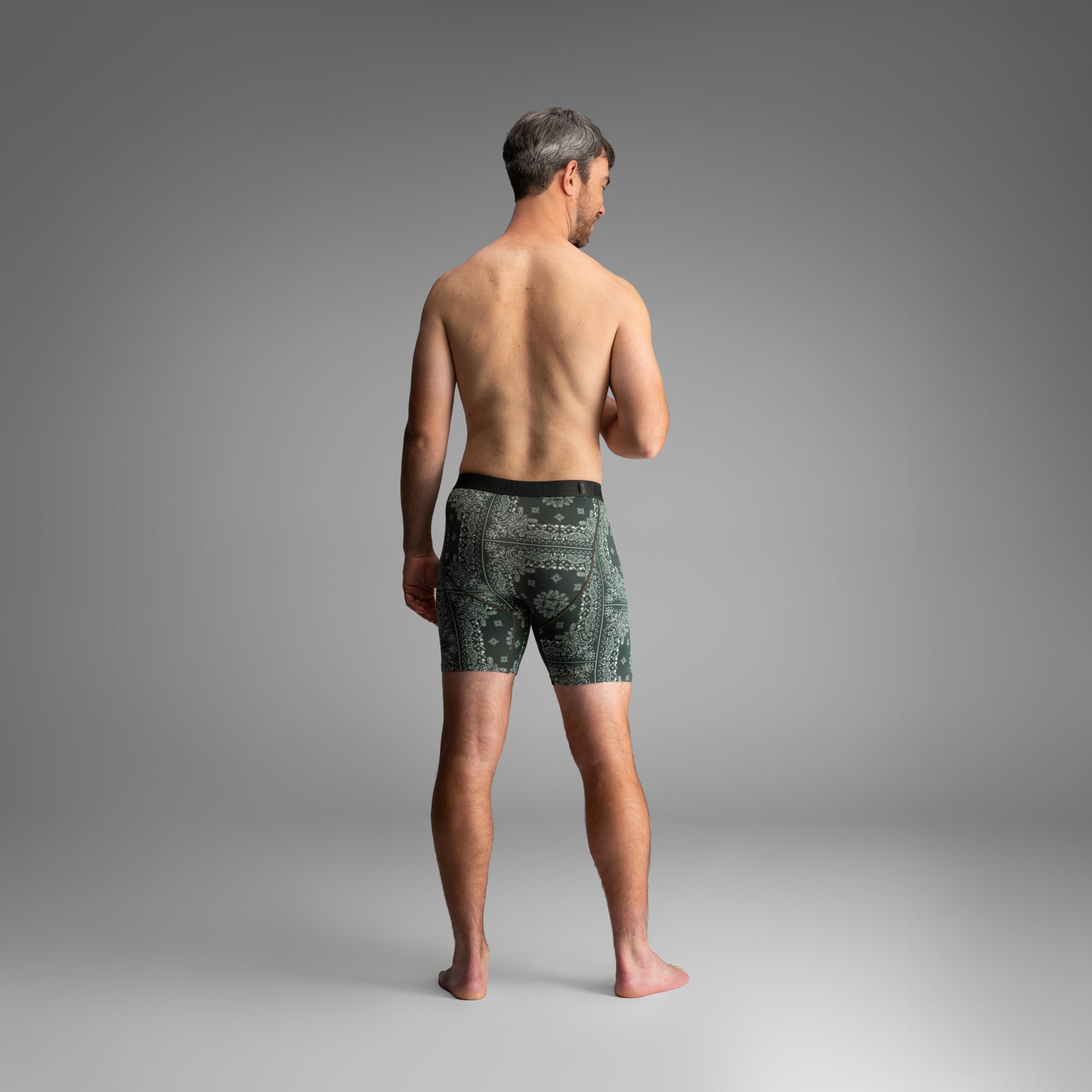 Classic Icon Boxer Brief:  Bandana - Darkest Spruce from BN3TH Underwear