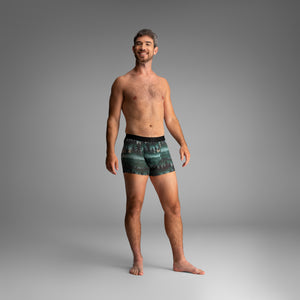 Classic Icon Trunk:  Forest Stag - Deepest Spruce from BN3TH Underwear