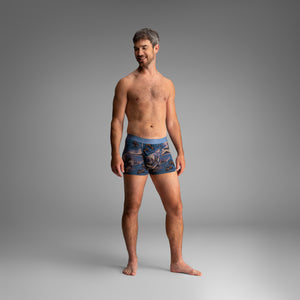 Classic Icon Trunk With Fly : Vintage Tropics-Heather Fog from BN3TH Underwear