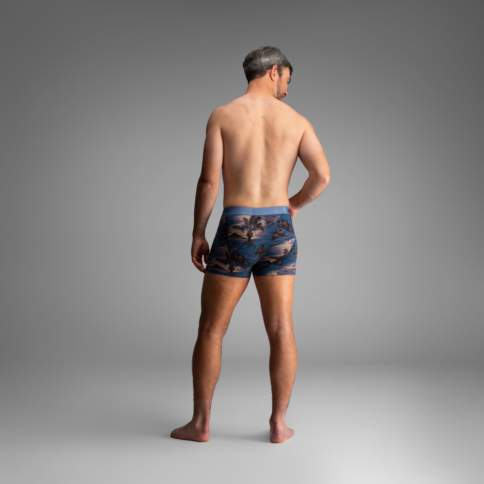 Classic Icon Trunk With Fly : Vintage Tropics-Heather Fog from BN3TH Underwear