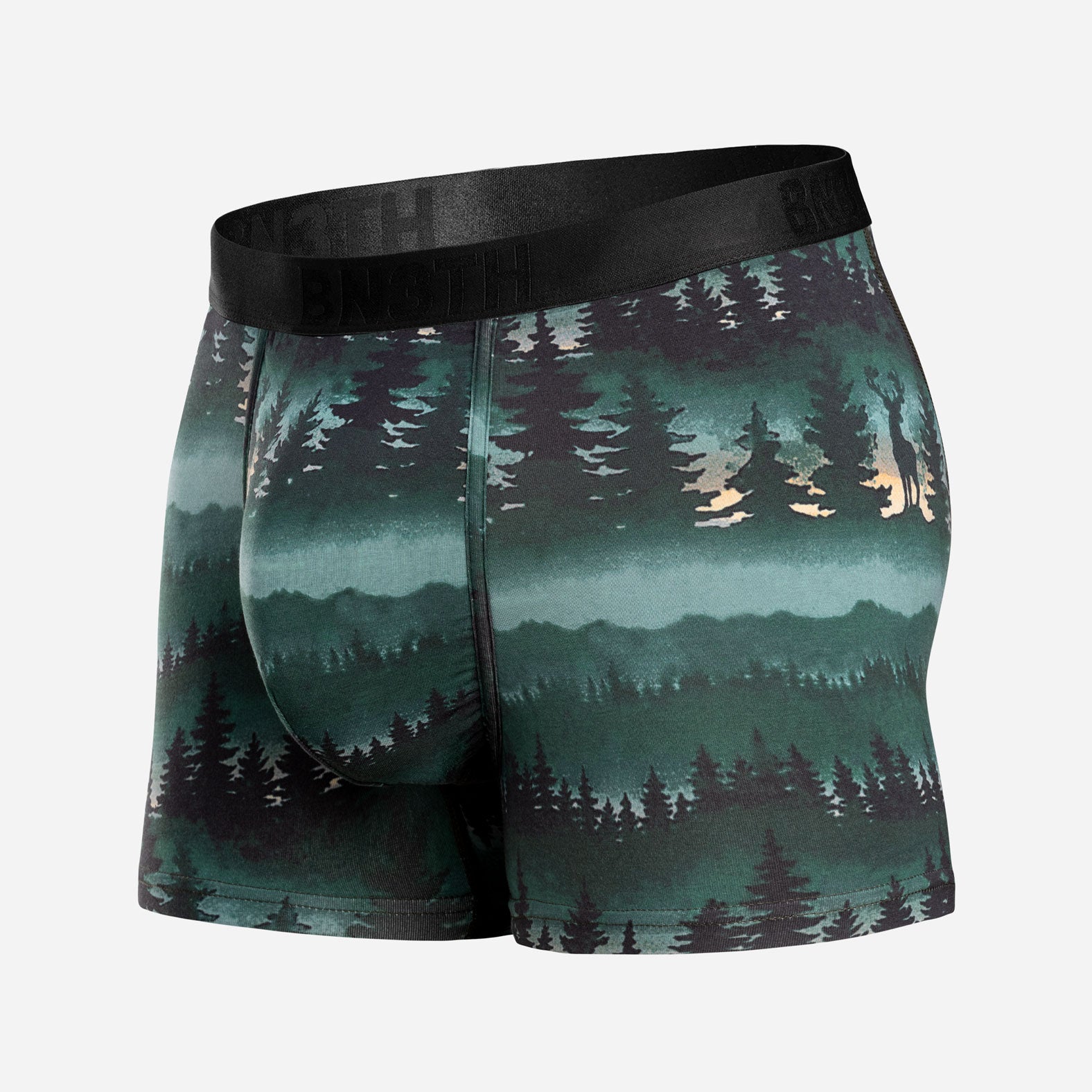 Classic Icon Trunk:  Forest Stag - Deepest Spruce from BN3TH Underwear