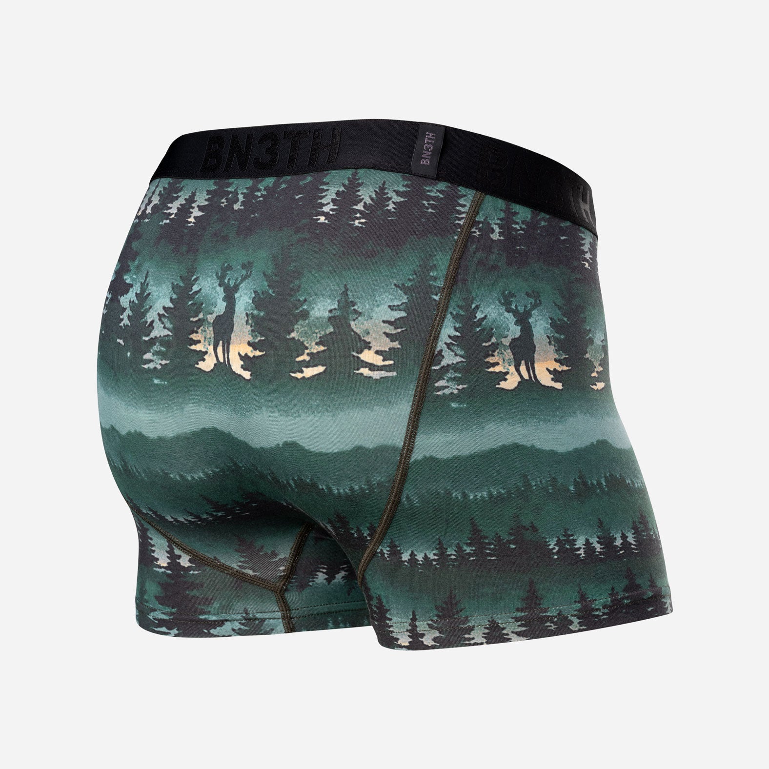 Classic Icon Trunk:  Forest Stag - Deepest Spruce from BN3TH Underwear