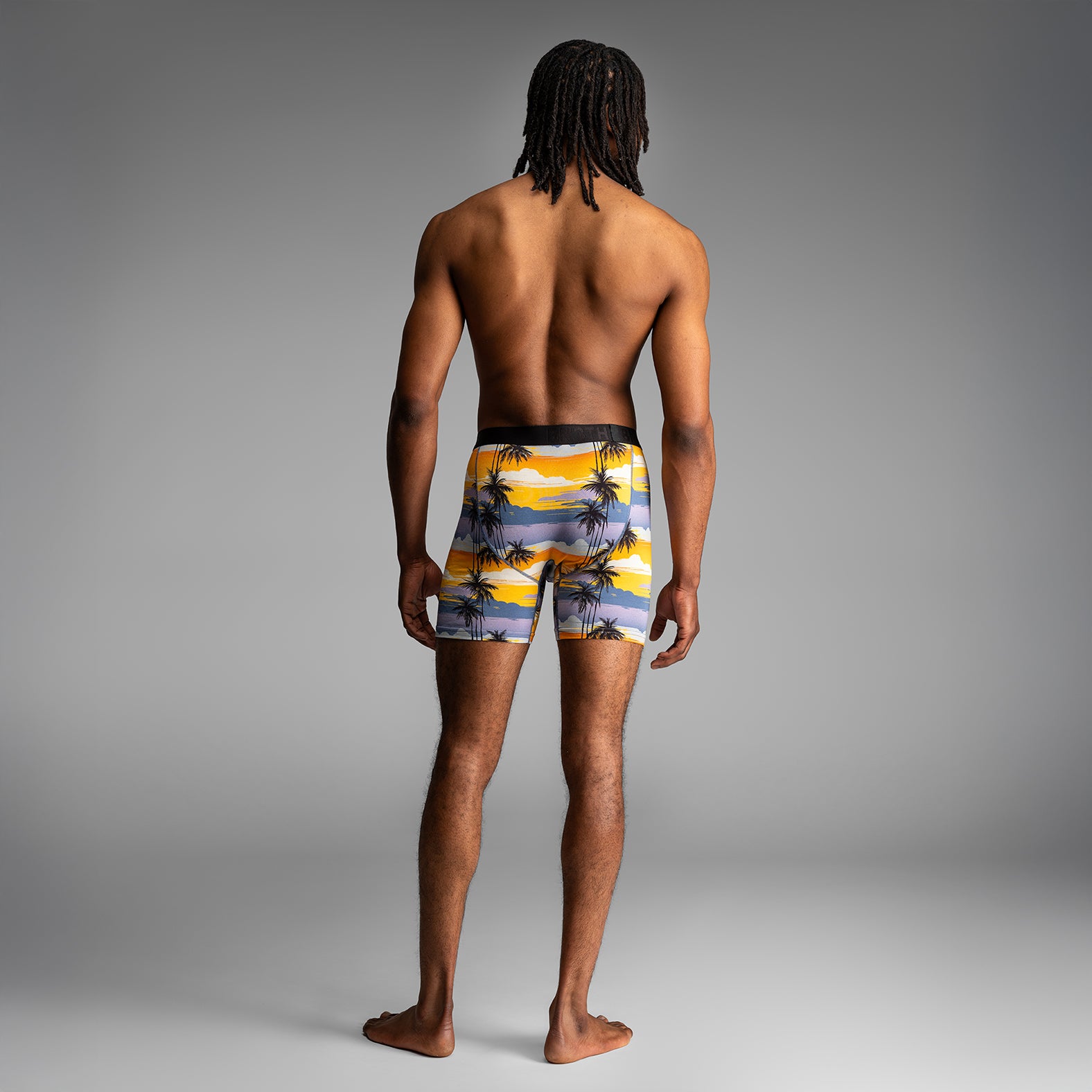 Classic Boxer Brief With Fly  Palm Tree Horizon Mimosafrom BN3TH Underwear