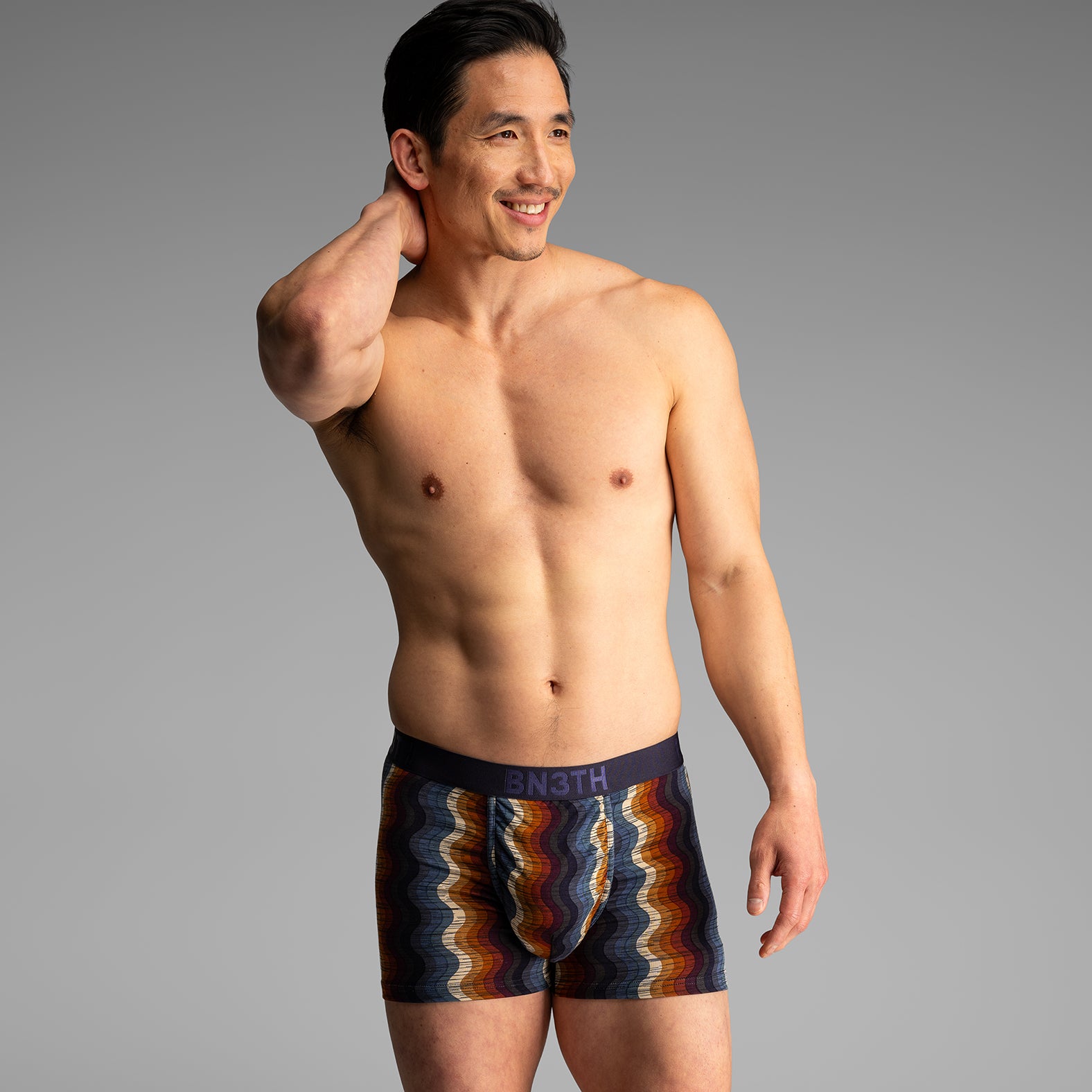 Classic Trunk Retro Wave Blackfrom BN3TH Underwear