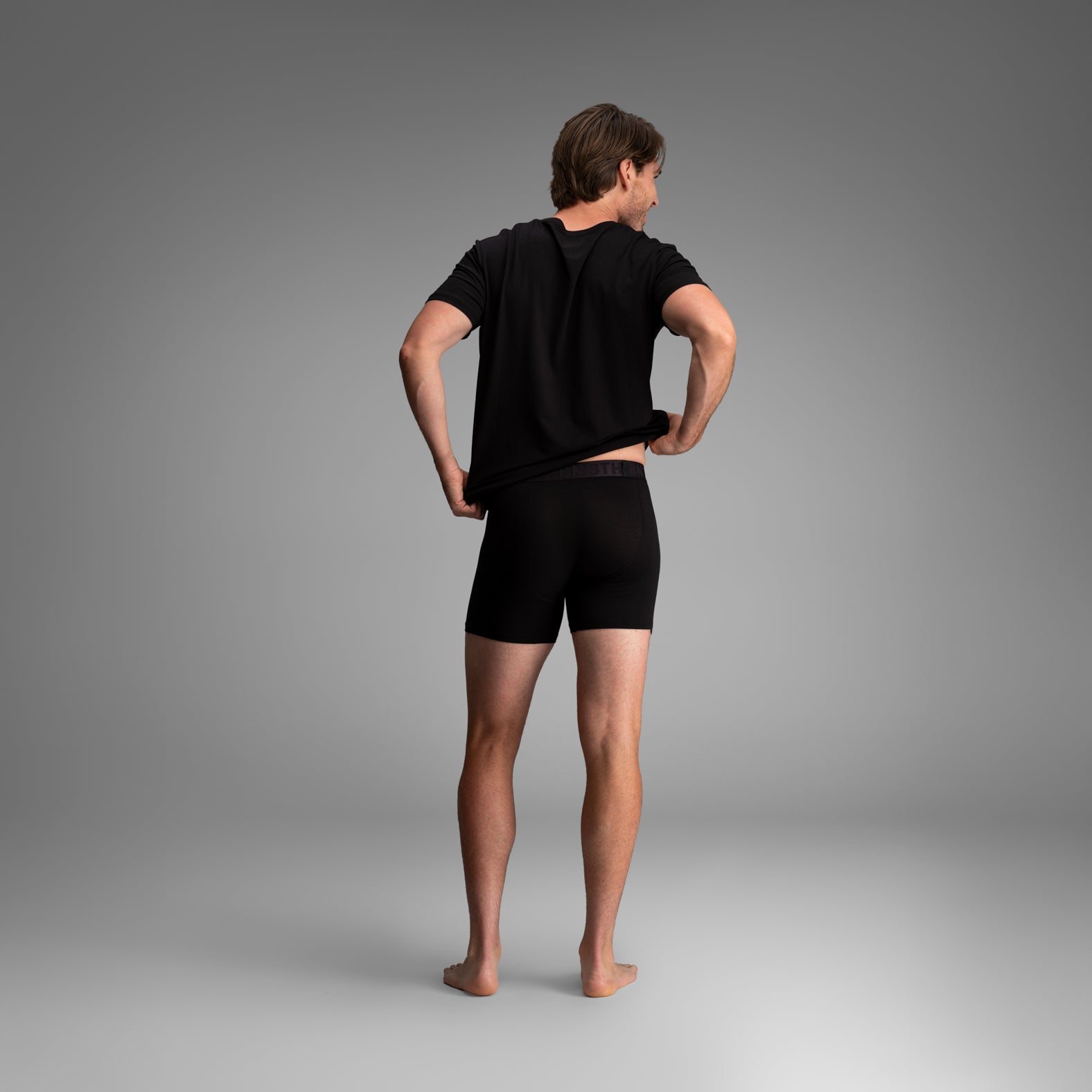 Cotton Essentials Boxer Brief: Black 3 Pack