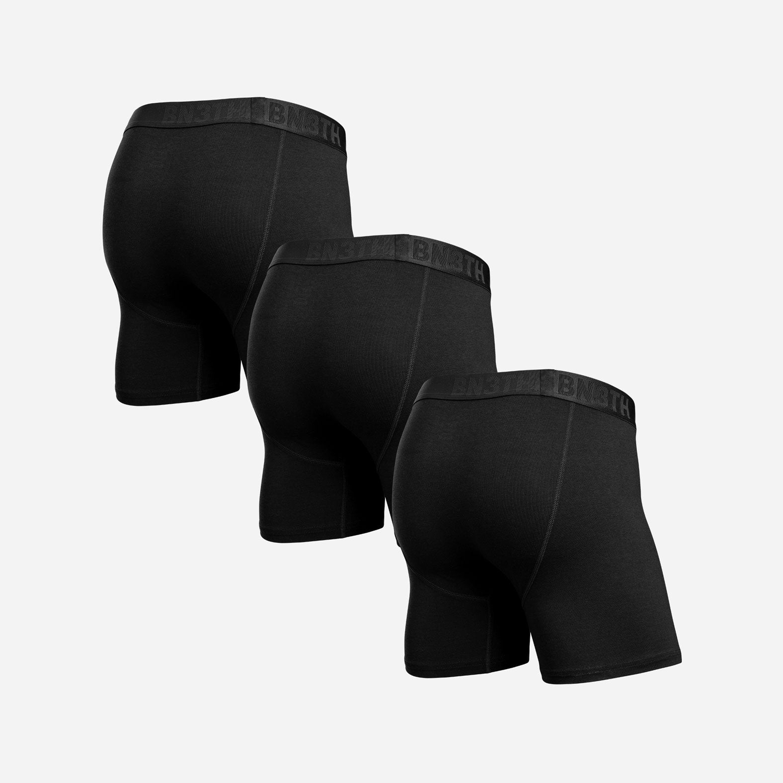 Cotton Essentials Boxer Brief: Black 3 Pack