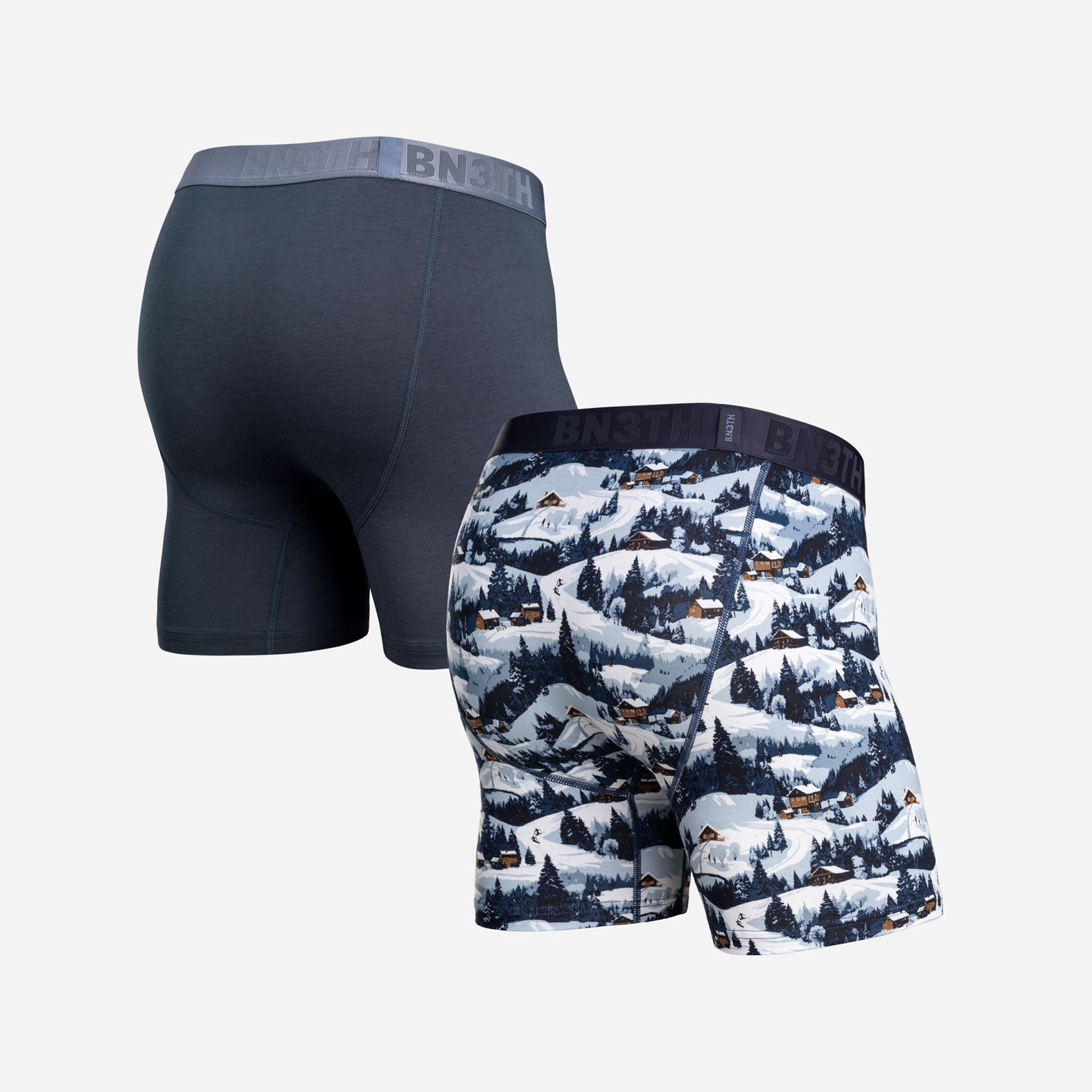Essentials Boxer Brief: Midnight Navy/Winter Town 2 Pack from BN3TH Underwear