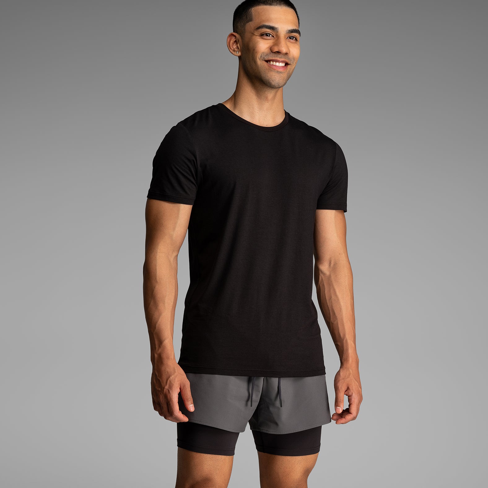 Classic Essentials Crew Tee  Blackfrom BN3TH Underwear