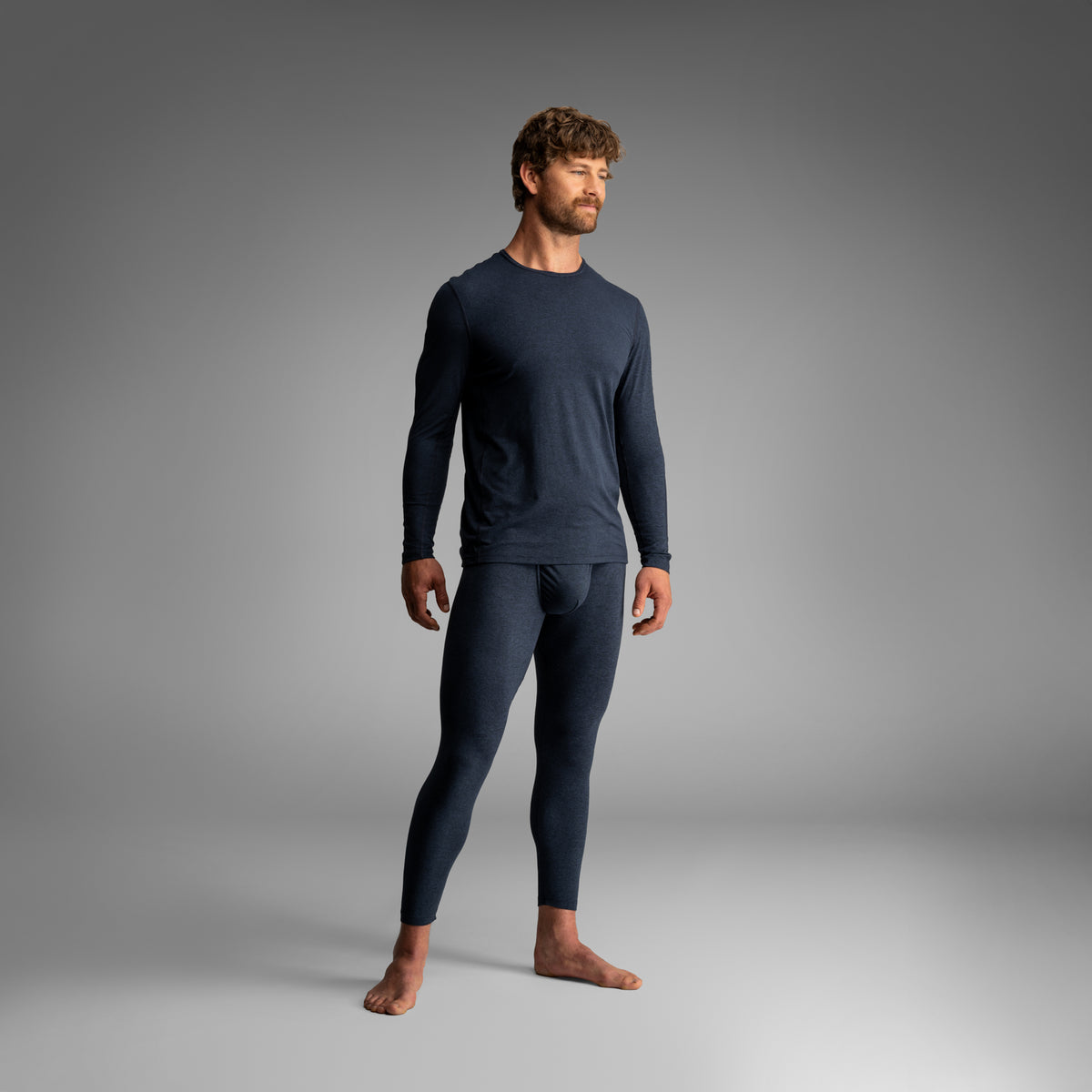 Pro Flex Thermal Baselayer Top: Heather Navy from BN3TH Underwear