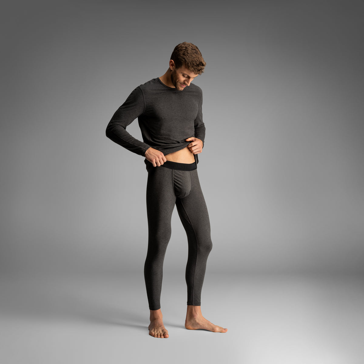 Pro Flex Thermal Baselayer Bottom: Heather Shadow from BN3TH Underwear