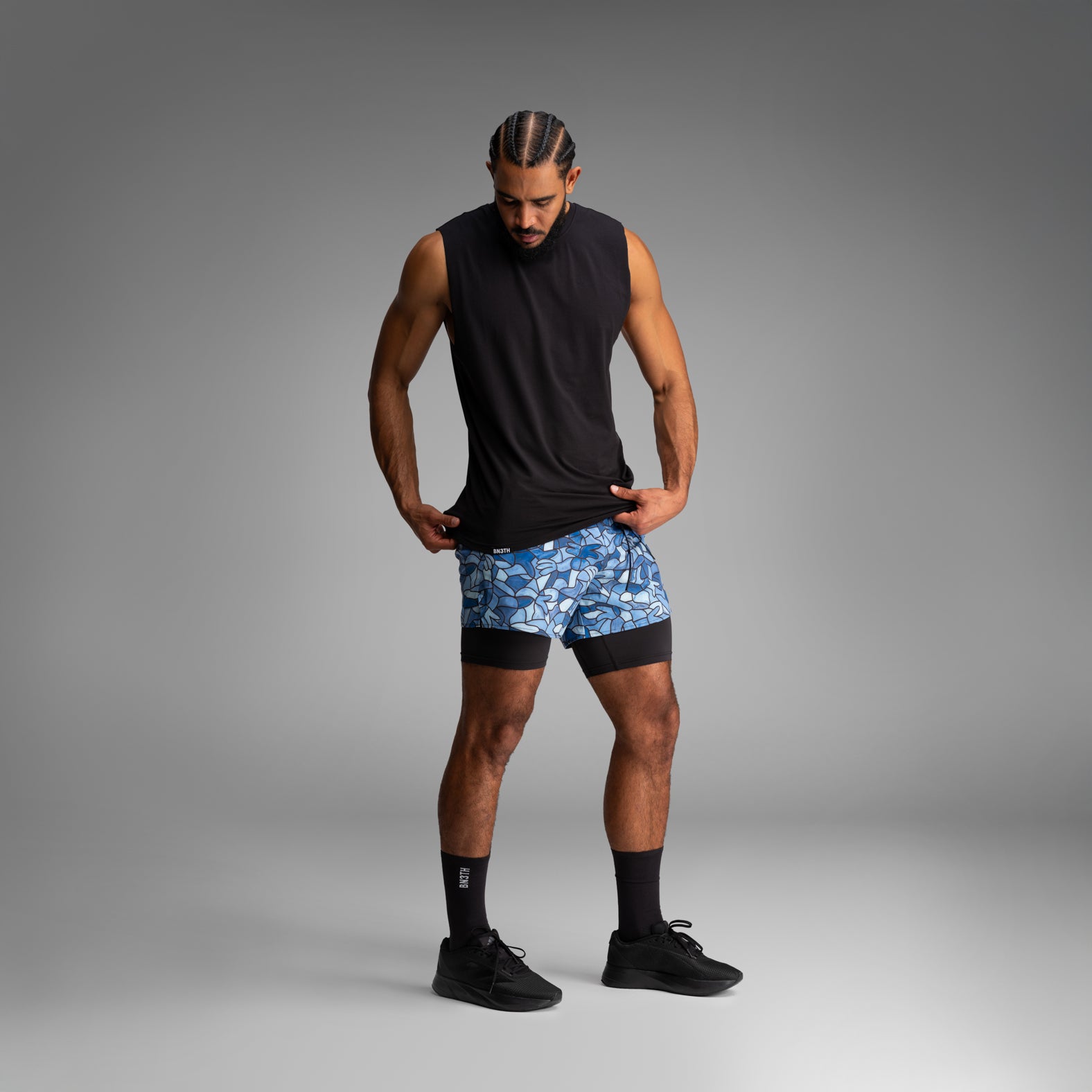 Cut-off Tank: Lucas Beaufort Character - Black | BN3TH Underwear