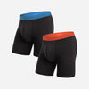 Pro Flex Boxer Brief : Skydiver/Electric Tangerine 2 Pack