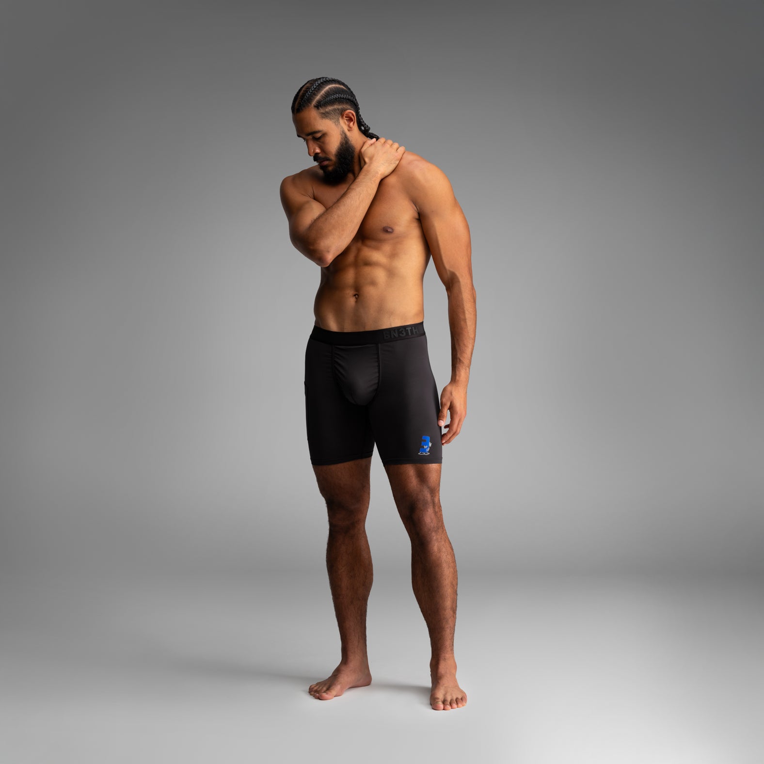 Pro Ultra Liner Short With Pocket: Lucas Beaufort - Black | BN3TH Underwear
