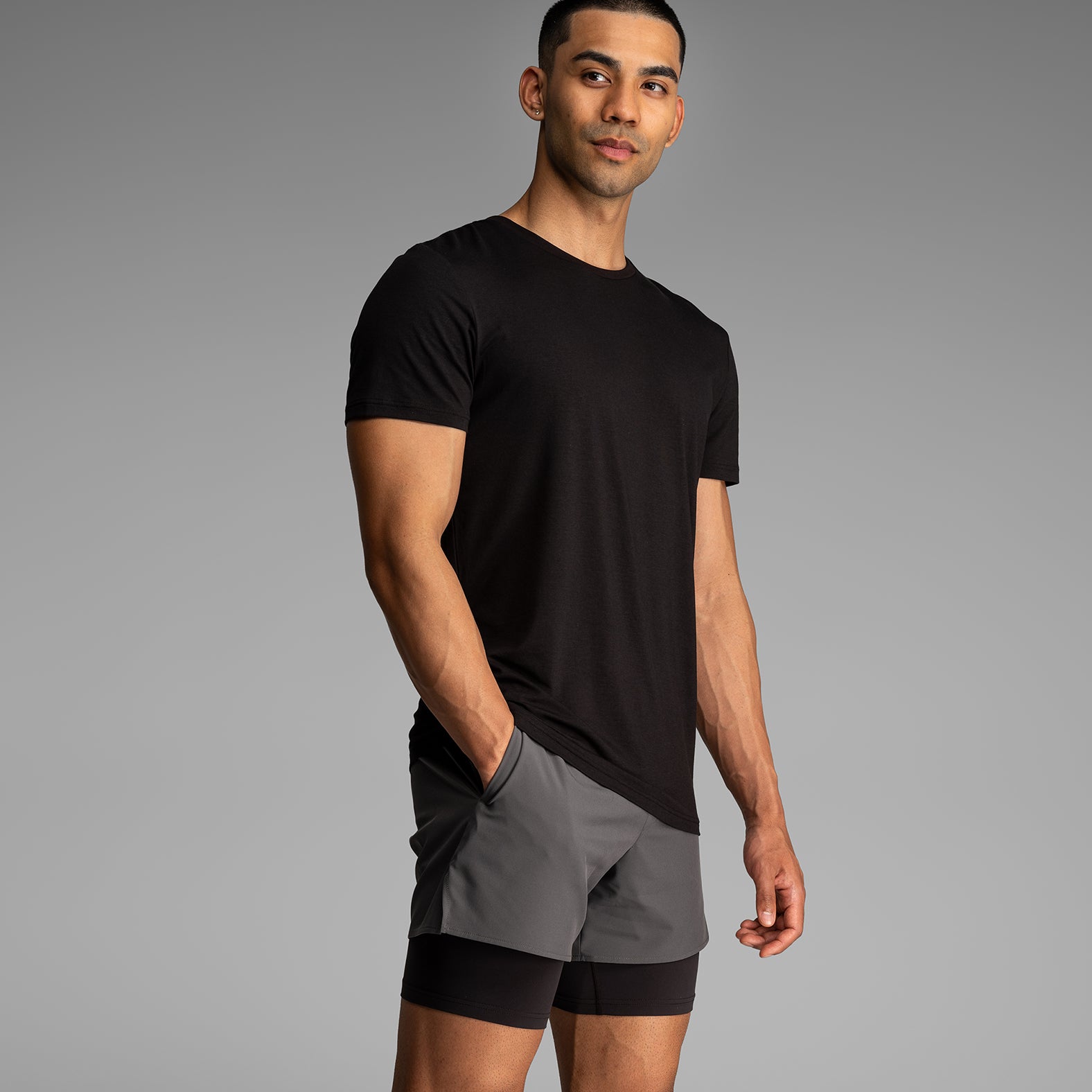 Session Short 2N1 Training Short 5": Shadow Grey | BN3TH Underwear