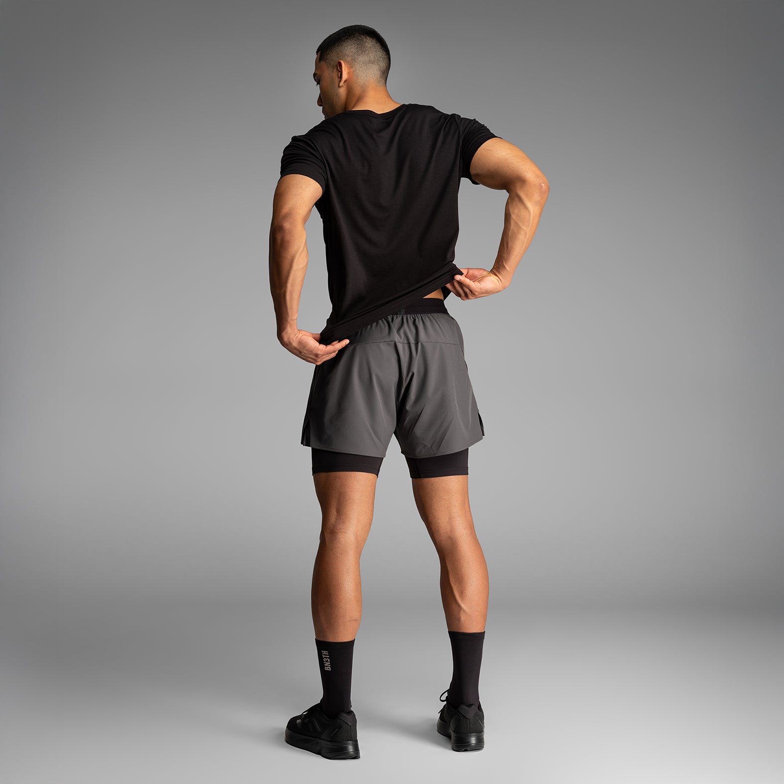 Session Short 2N1 Training Short 5": Shadow Grey | BN3TH Underwear