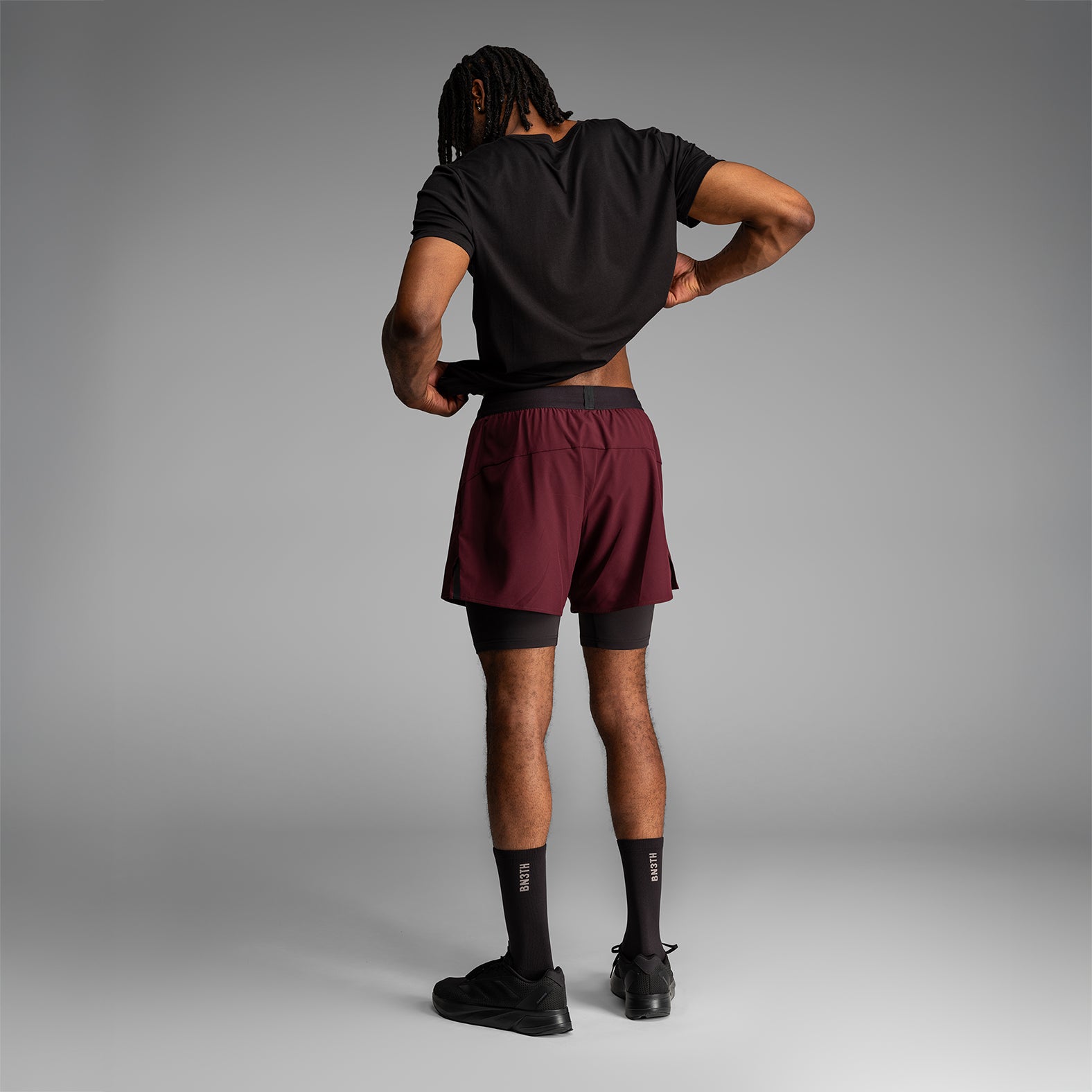 Session Short 2N1 Training Short 5": Wine Red | BN3TH Underwear