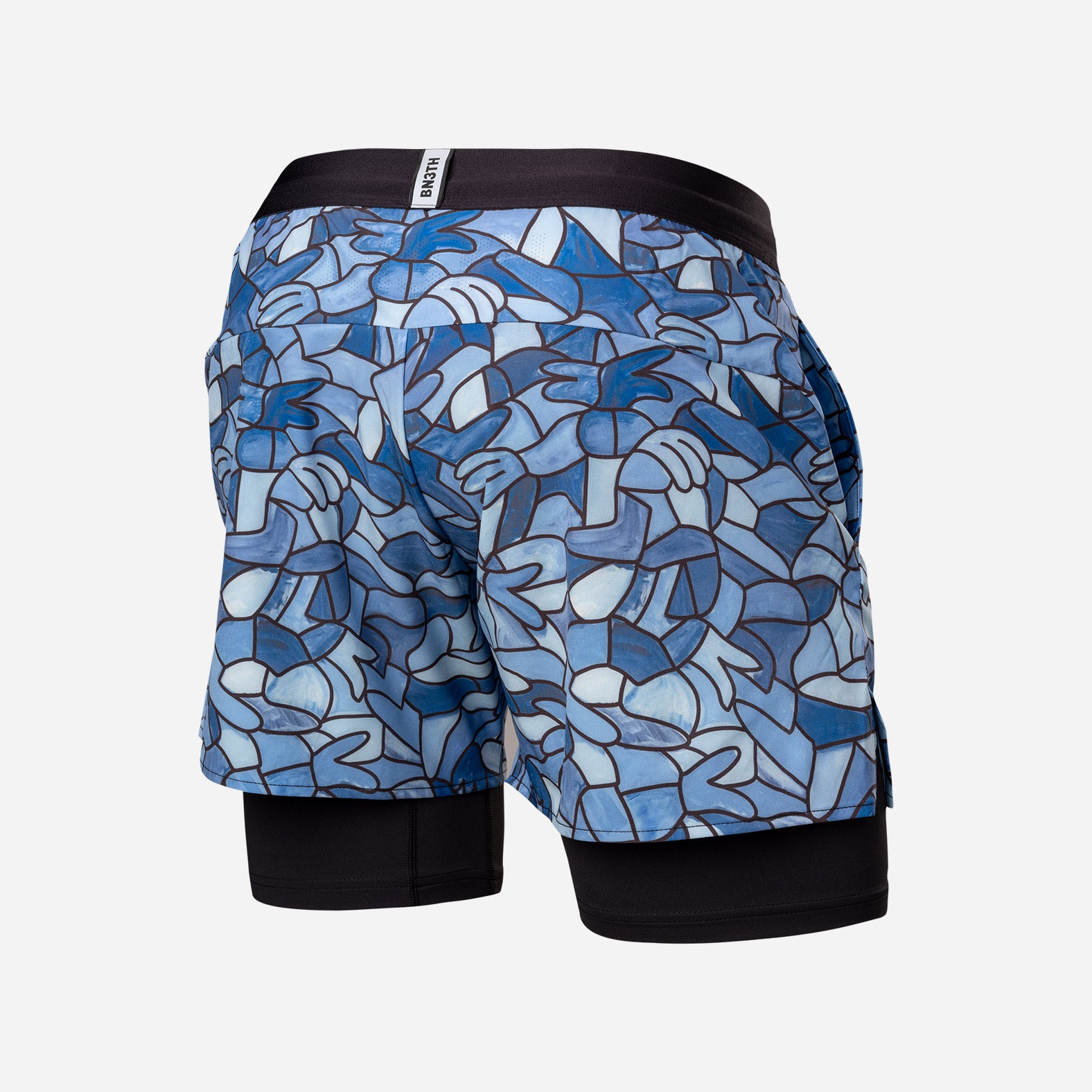 Session 2N1 Training Short 5":  Lucas Beaufort Paint - Blue | BN3TH Underwear