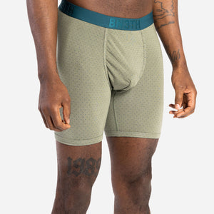 CLASSIC BOXER BRIEF WITH FLY: MICRO DOT PINE