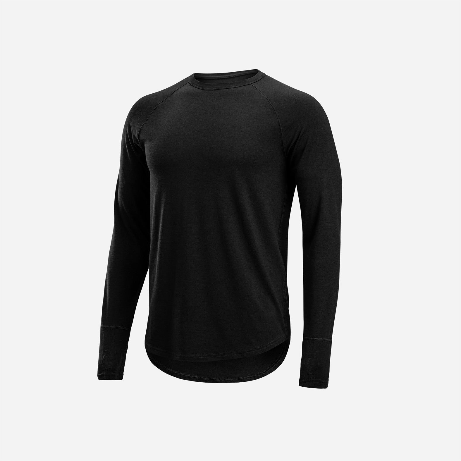 MERINO CREW NECK: BLACK