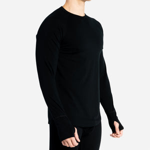 Merino Crew Neck: Black