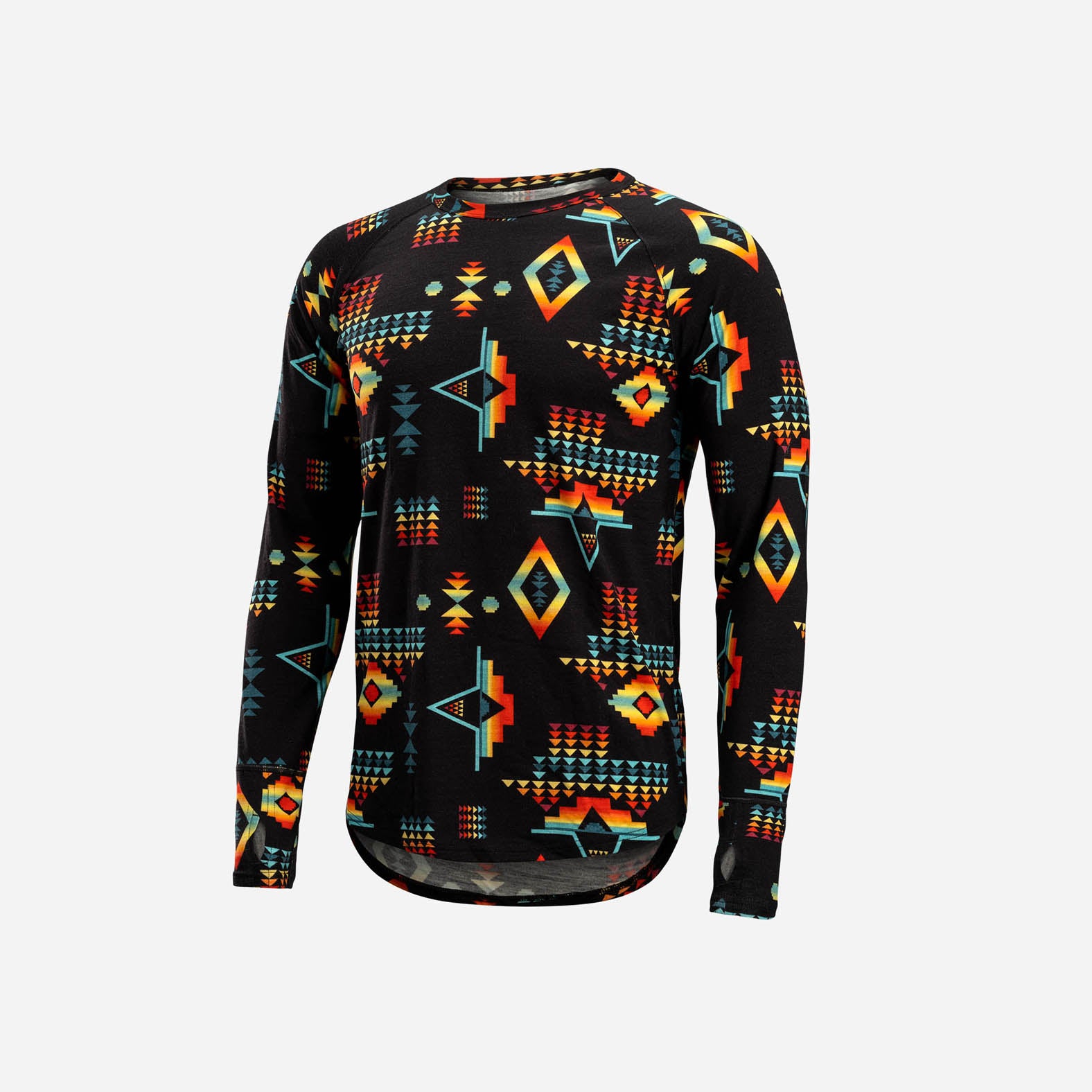 MERINO CREW NECK: SOUTHWEST BLACK