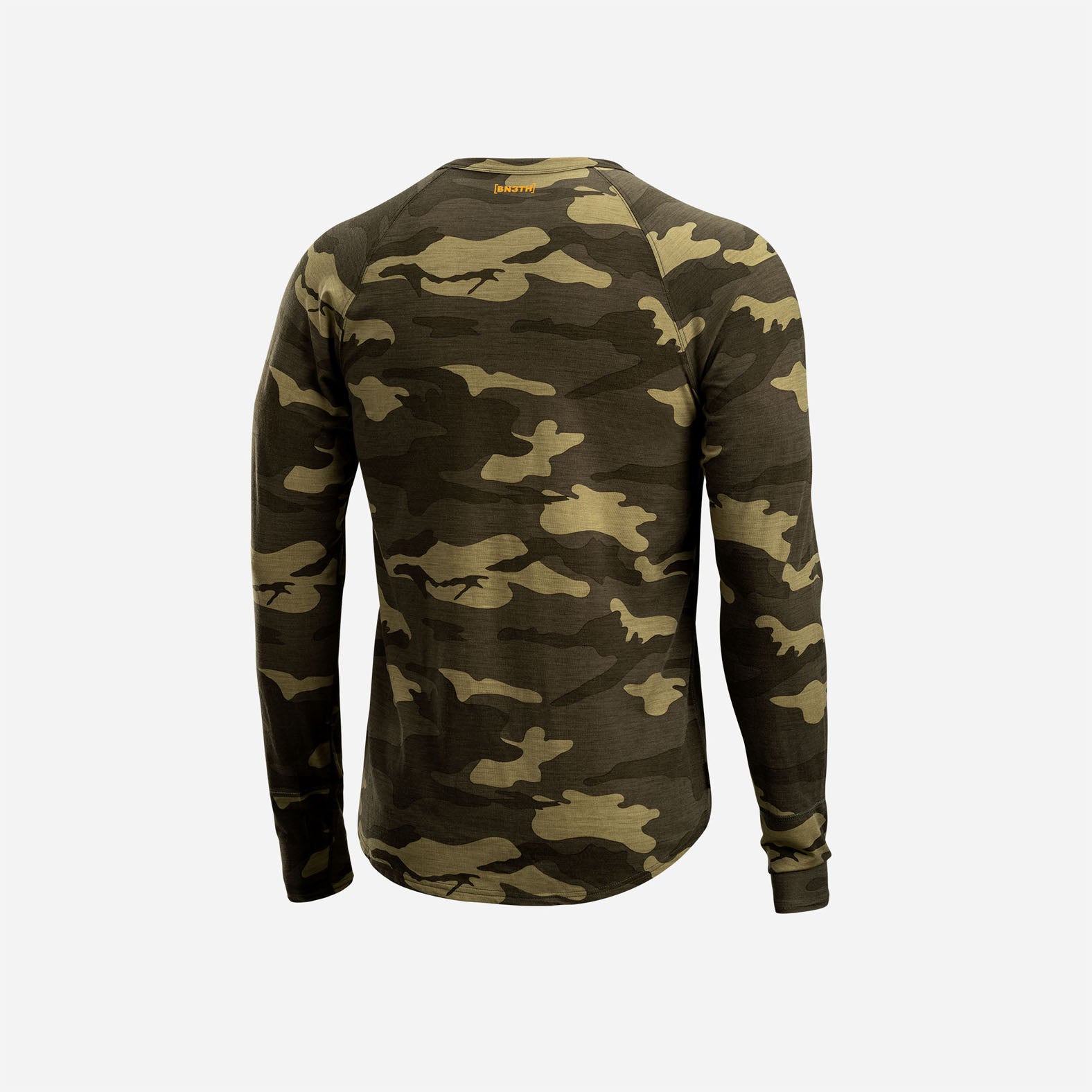 MERINO CREW NECK: SPRUCE GREEN CAMO