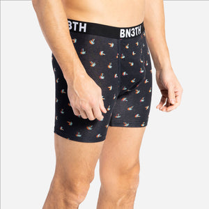 OUTSET BOXER BRIEF: ELECTRIC HAWAIIAN BLACK