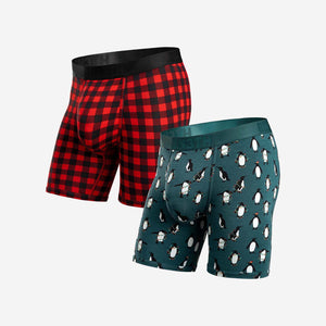 CLASSIC BOXER BRIEF: BUFFALO CHECK/PENGUINS 2 PACK