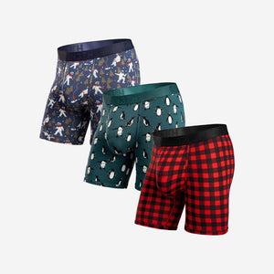 CLASSIC BOXER BRIEF: BUFFALO/PENGUINS/WINTER 3 PACK