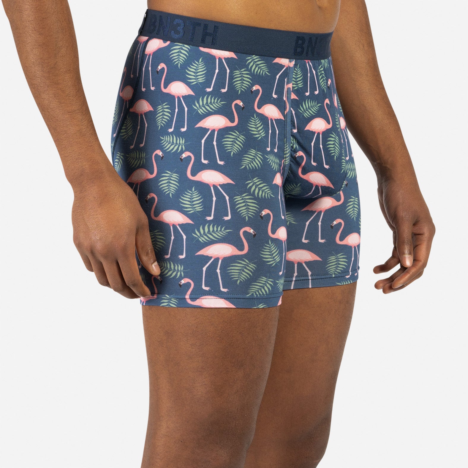 Classic Icon Boxer Brief: Flamingos Navy