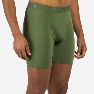 Classic Icon Boxer Brief With Fly: Bronze Green