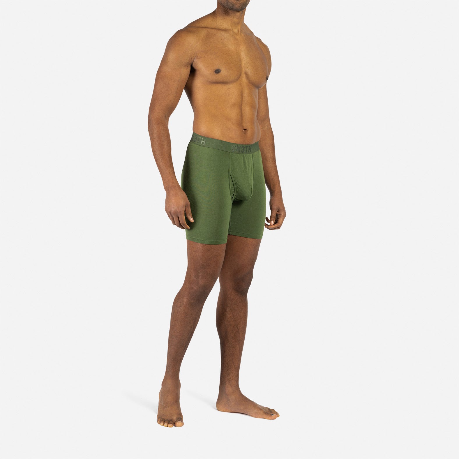Classic Icon Boxer Brief With Fly: Bronze Green
