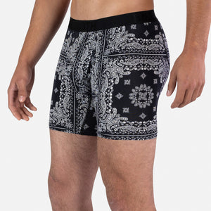 Classic Icon Boxer Brief With Fly: Bandana Black