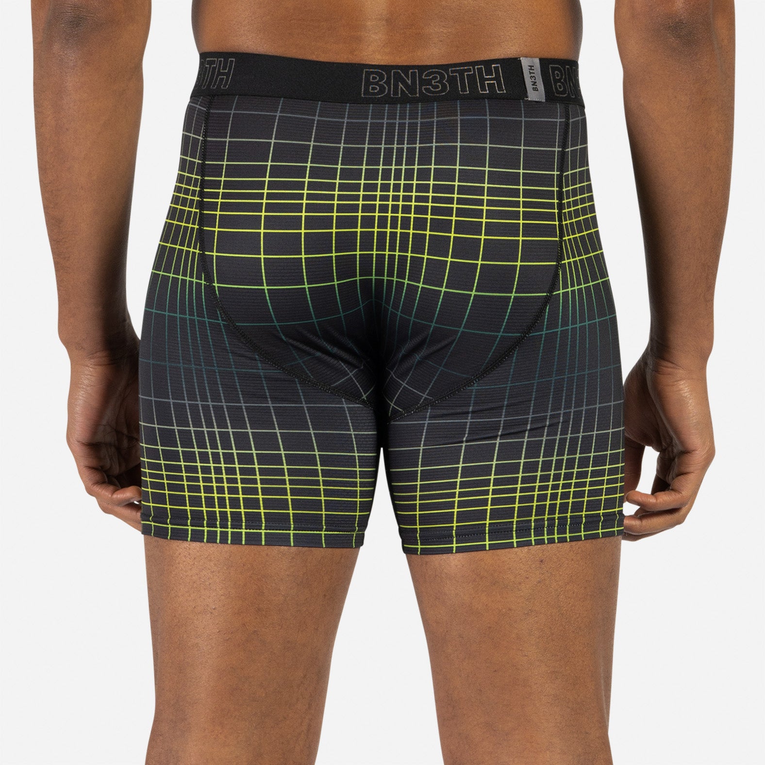 Pro Flex Boxer Brief: Ombre Car Checkerboard Black