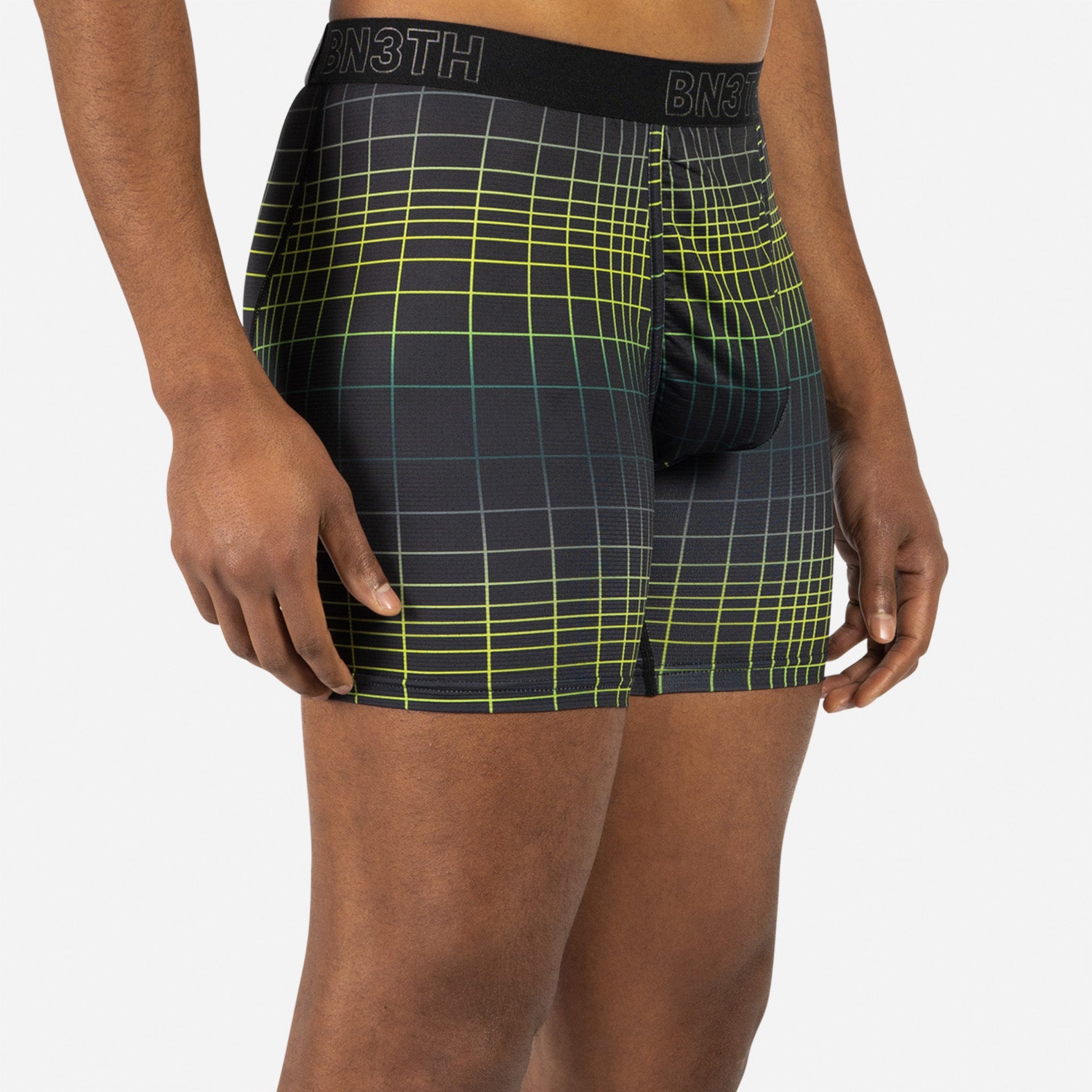 Pro Flex Boxer Brief: Ombre Car Checkerboard Black