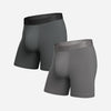 Classic Essentials Boxer Brief : Shadow/Grey Violet 2 Pack