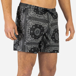 Agua Volley X 2N1 Swim Short 5”: Bandana Black