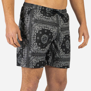 Agua Volley X 2N1 Swim Short 7”: Bandana Black
