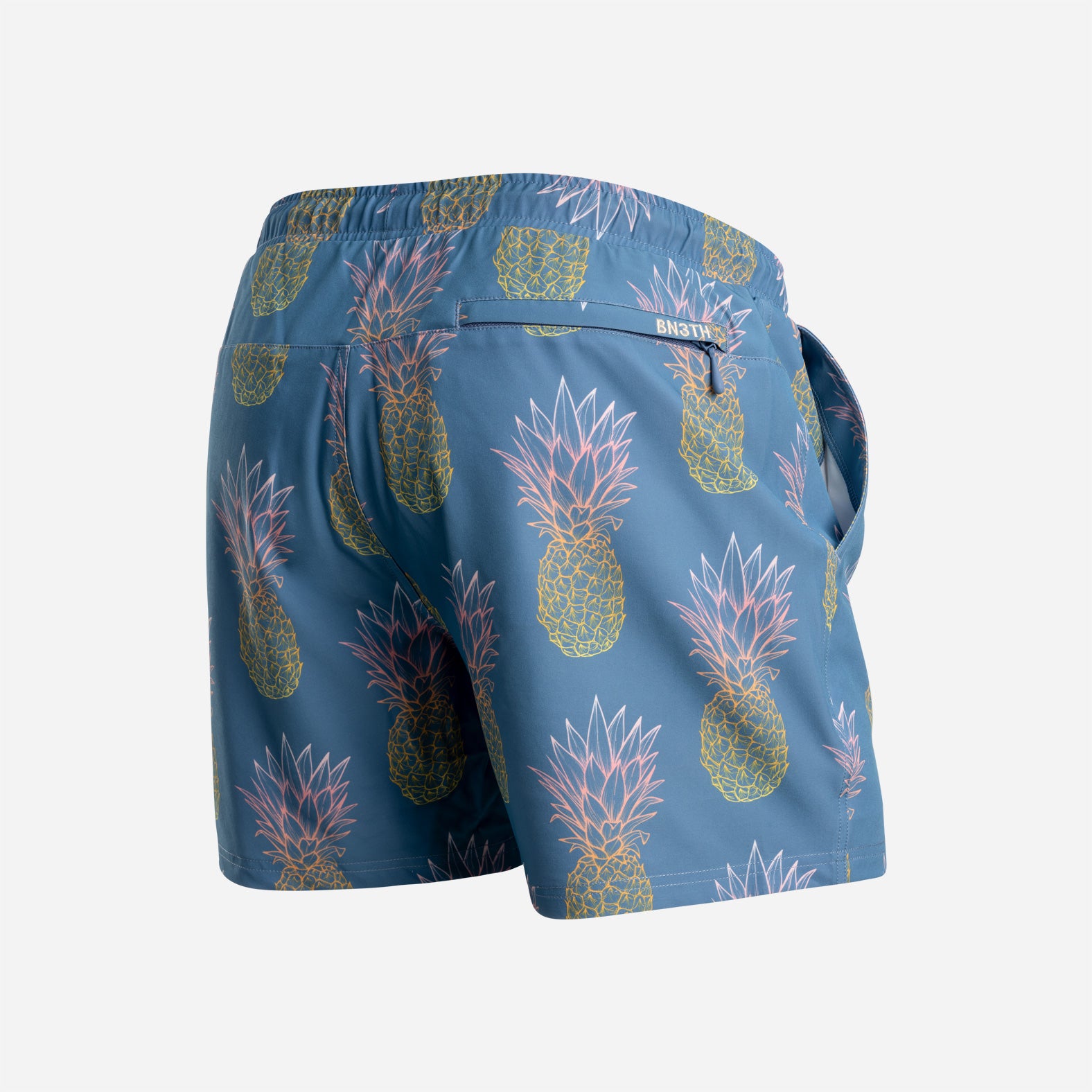 Agua Volley X 2N1 Swim Short 5”: Grande Pineapple Fade Fog