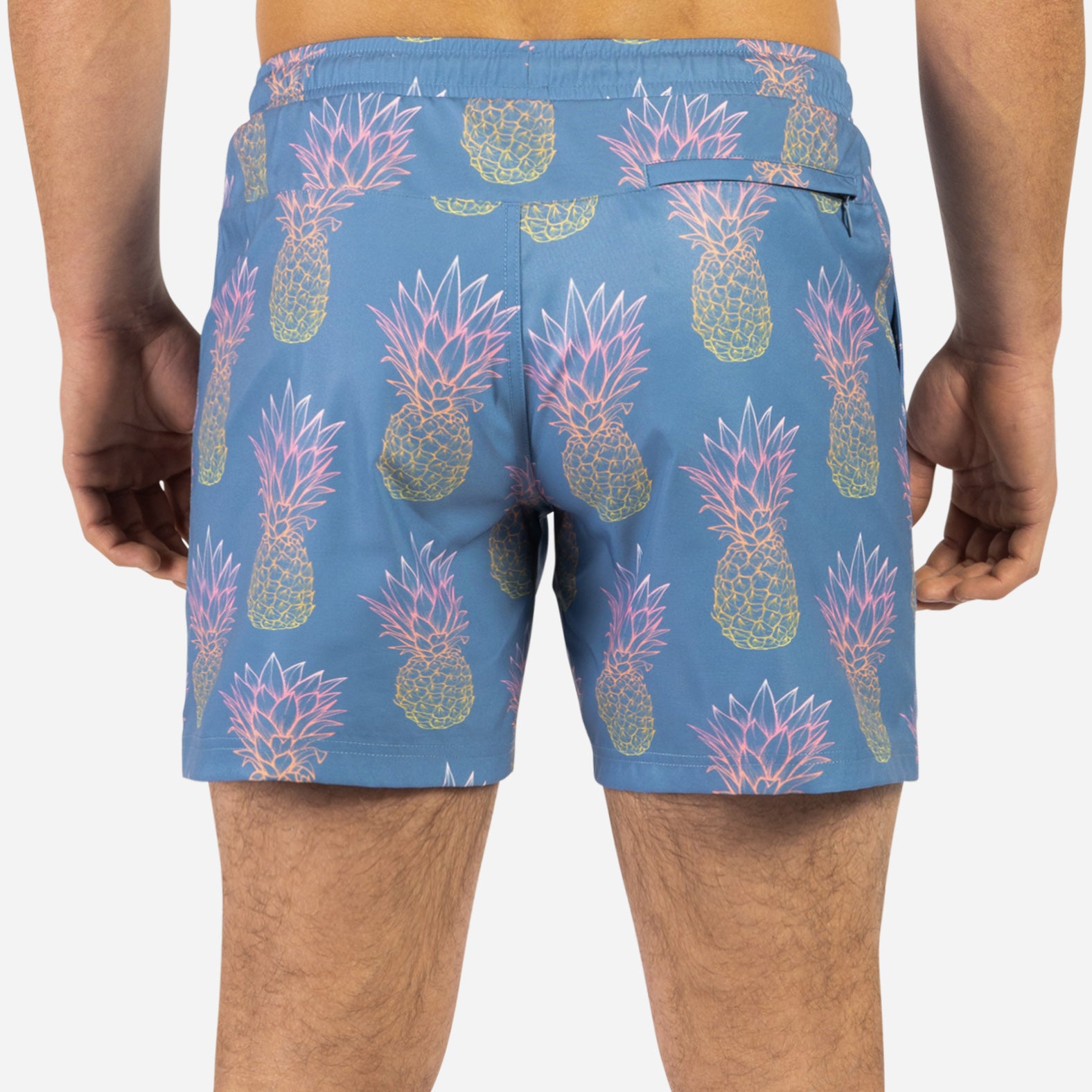 Agua Volley X 2N1 Swim Short 5”: Grande Pineapple Fade Fog