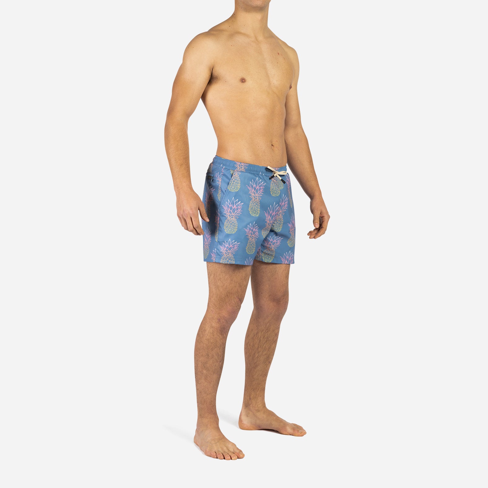 Agua Volley X 2N1 Swim Short 5”: Grande Pineapple Fade Fog