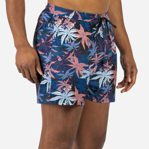 Agua Volley X 2N1 Swim Short 5”: Tropical High Black