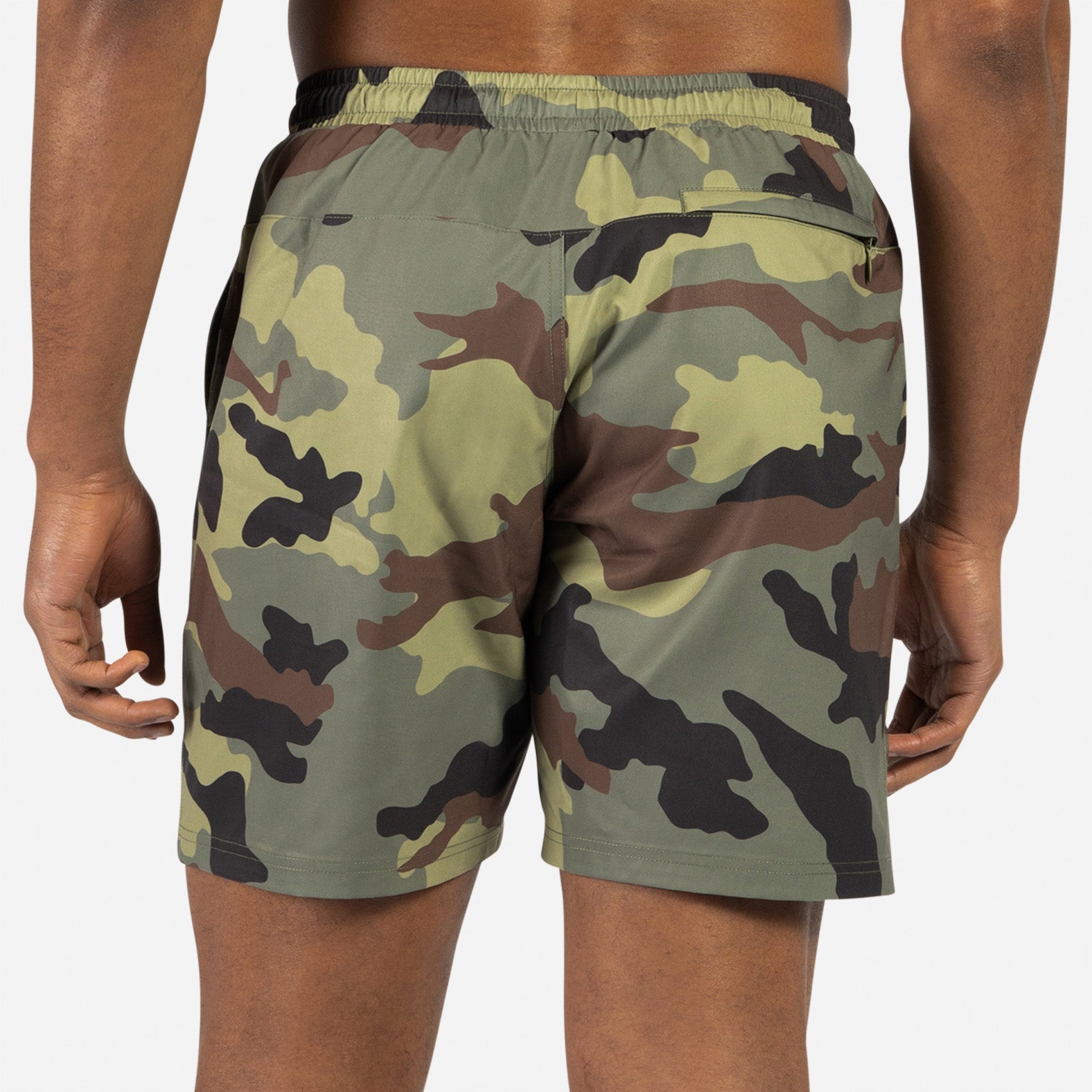 AGUA VOLLEY 2N1 SWIM SHORT 7": CAMO GREEN