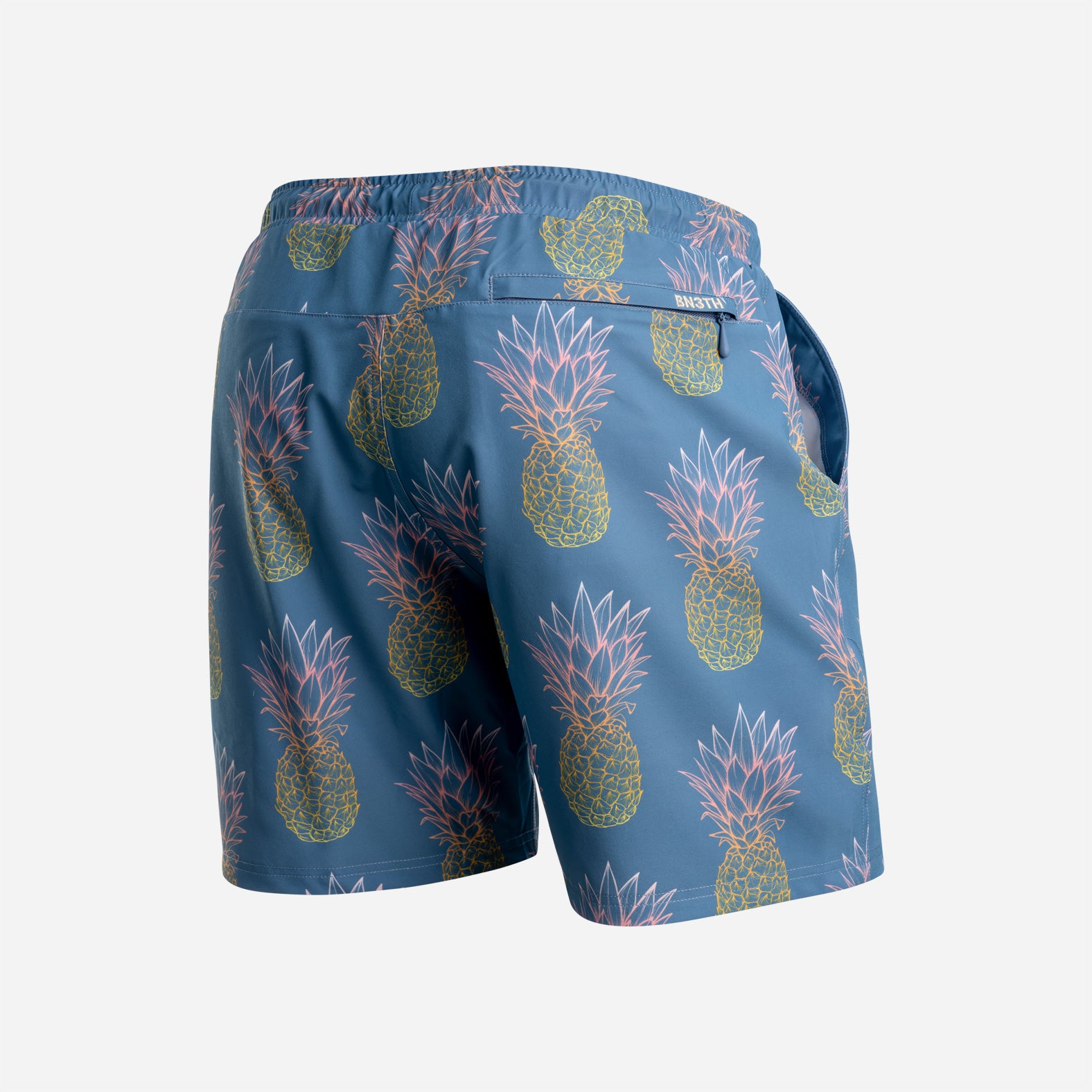 Agua Volley X 2N1 Swim Short 7”: Grande Pineapple Fade Fog