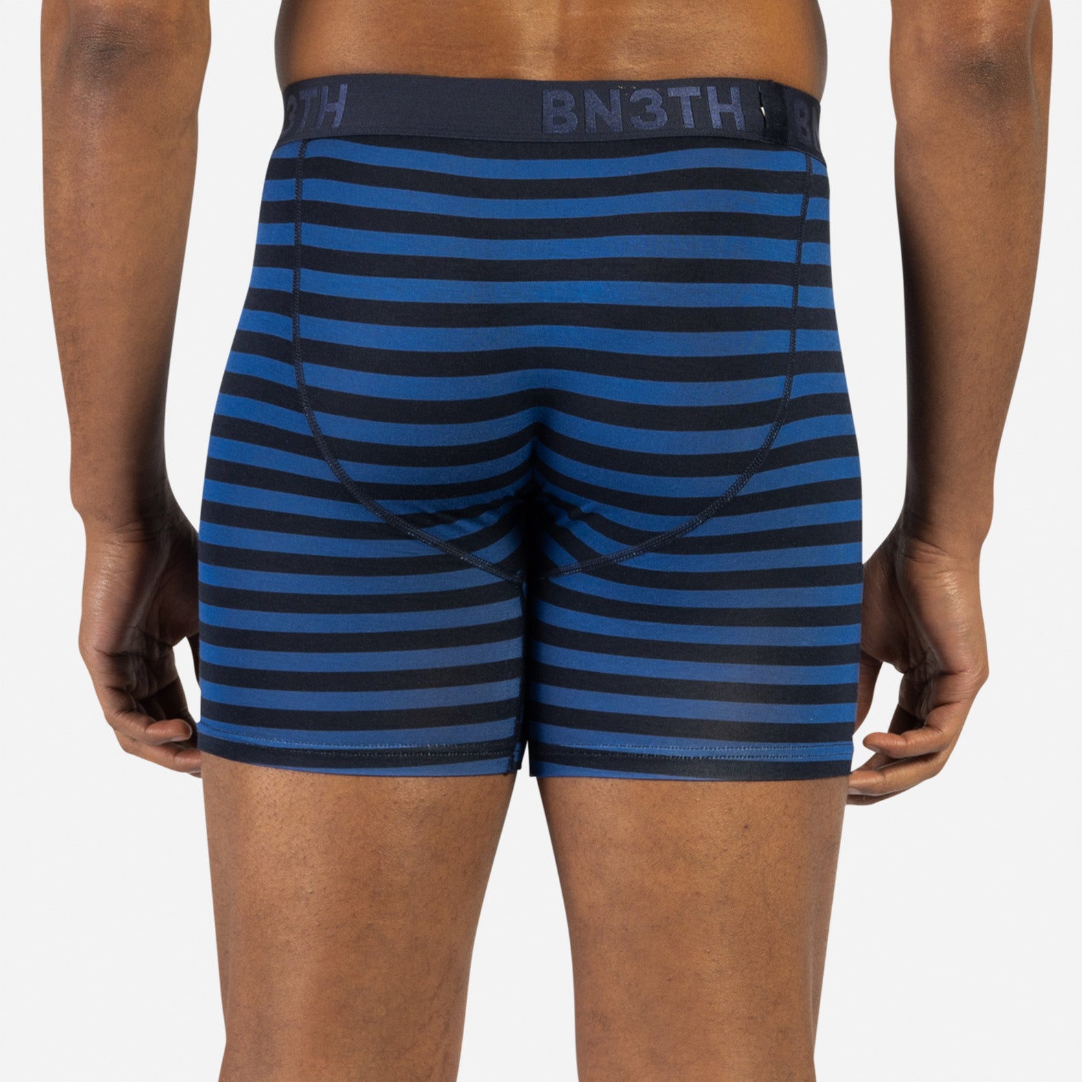 CLASSIC BOXER BRIEF WITH FLY: TRADITIONAL STRIPE QUARTZ