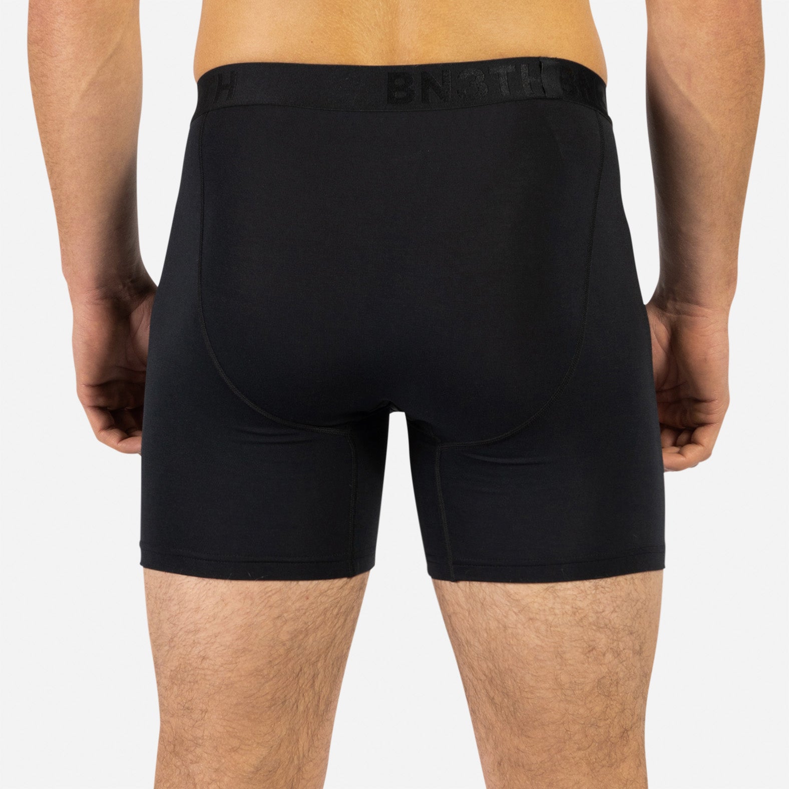 CLASSIC BOXER BRIEF WITH FLY: BLACK