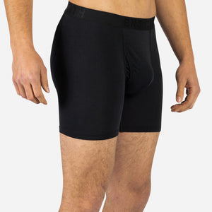 CLASSIC BOXER BRIEF WITH FLY: BLACK