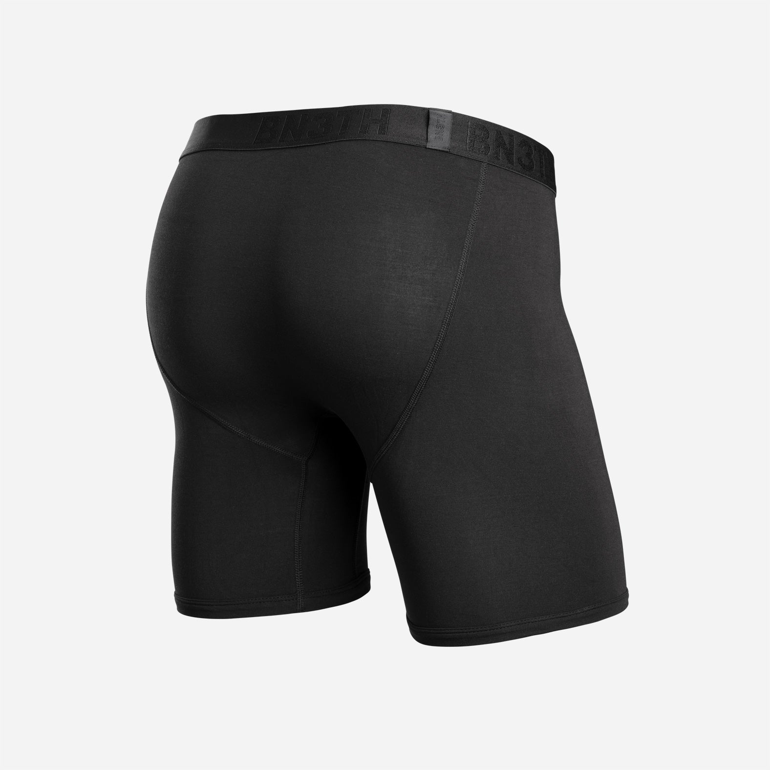 CLASSIC BOXER BRIEF WITH FLY: BLACK