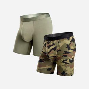 CLASSIC BOXER BRIEF: PINE/CAMO GREEN 2 PACK